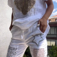 Mirabelle | Elegantes Zweiteiler-Set mit Goldprägung