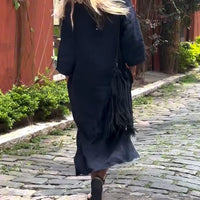 Rosanna | Schlichtes Kleid aus Baumwolle und Leinen