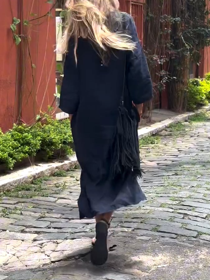 Rosanna | Schlichtes Kleid aus Baumwolle und Leinen