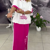 Hasela | Set mit Kapuze Kordelzug bedruckter Rock