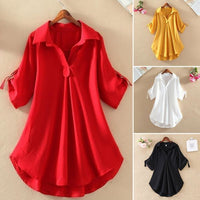 Kali | Einfarbiges Damenhemd Large