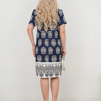 Emilia | elegantes Damenkleid mit Bohemian-Print