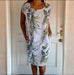 Teres | Rundhalskleid mit botanischem Print