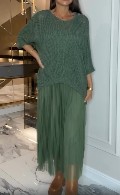 Shalyn | Set aus Mesh-Jumpsuit und Top