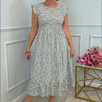 Zara | Elegante geblümte Damenkleider mit Rüschen