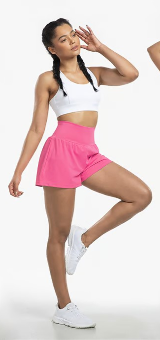 China | Sportliche Shorts mit hoher Taille und fließendem Oberstoff