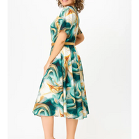 Katie | feminines Chiffonkleid in großen Größen für den Sommer