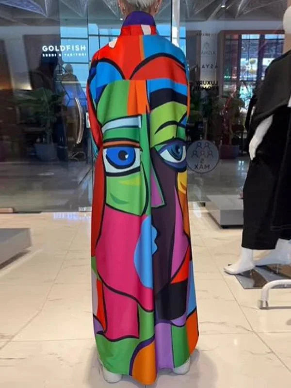 Amaira | Künstlerisches Shirtkleid in Maxilänge