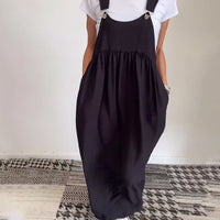 Molly | Lässiges einfarbiges Kleid mit Hosenträgern
