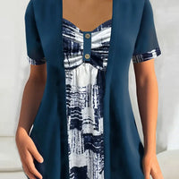 Lina™ | Elegantes Set mit gemusterter Bluse