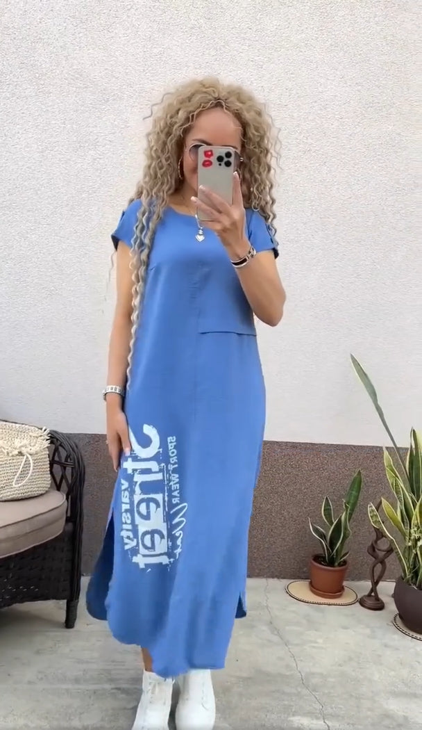 Xyla | modisches Kleid mit Details an den Taschen