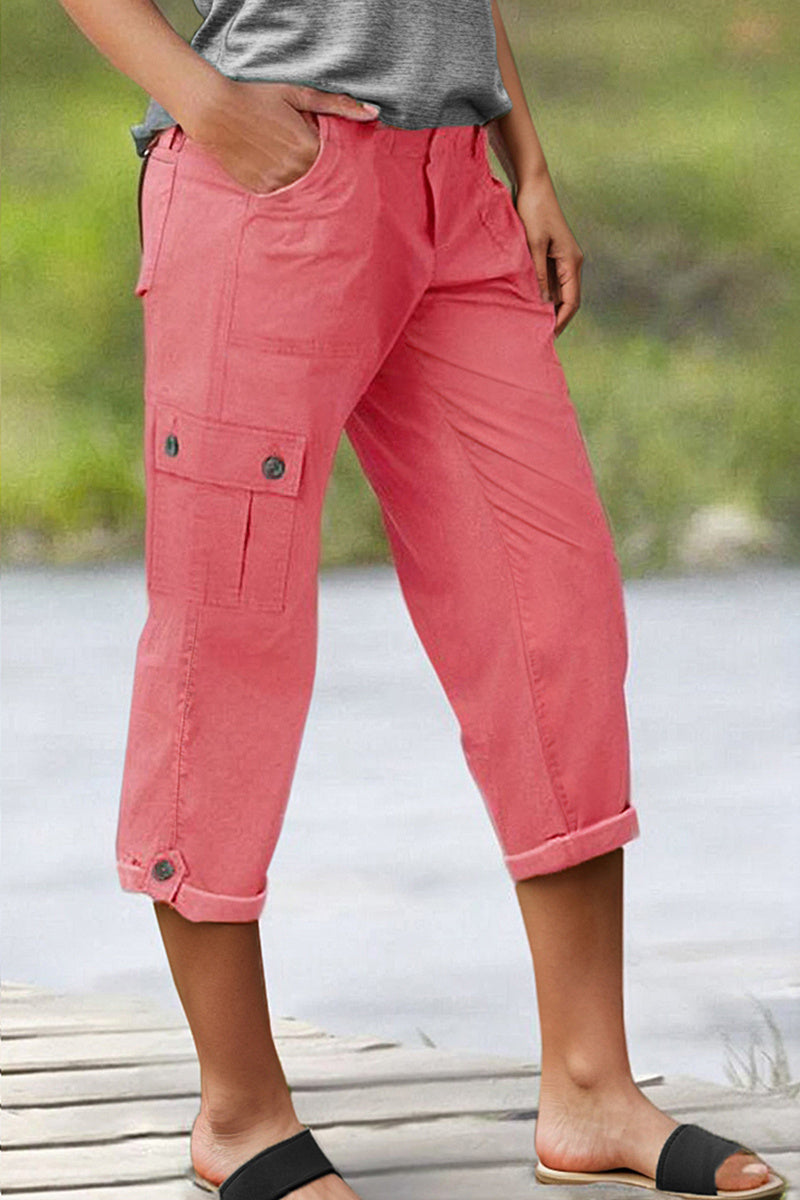 Harper | Lässige Cargohose mit halbhohem Bund und Bundfalten