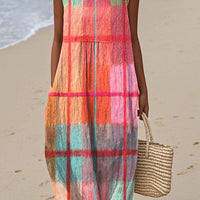 Gela | Ärmelloses Kleid mit Karomuster