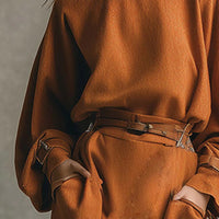 Lavena | Wildleder-Set mit Oberteil und Maxirock