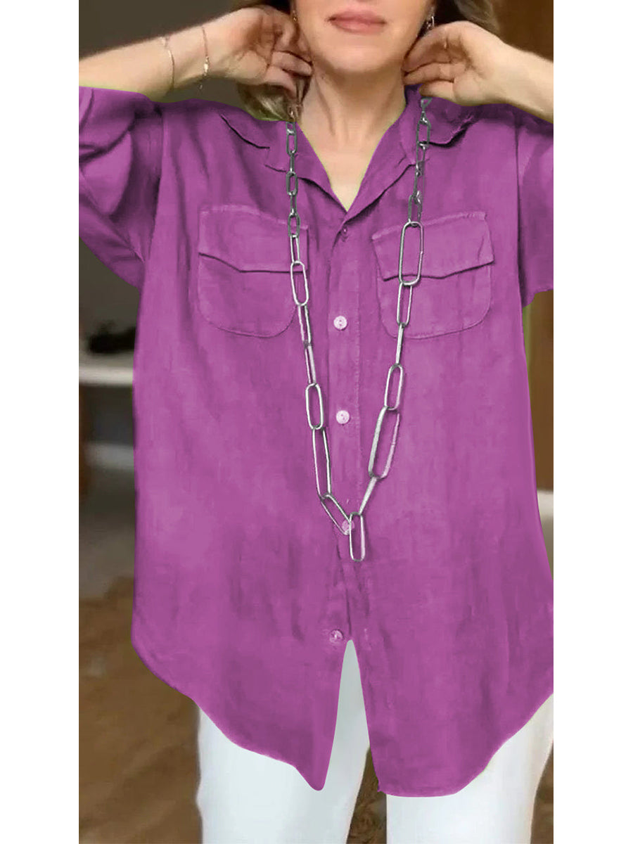 Goldie™ | Bequemes Damenhemd aus Baumwolle und Leinen