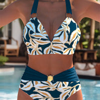 Tia | Tropisches Halter-Bikini-Set