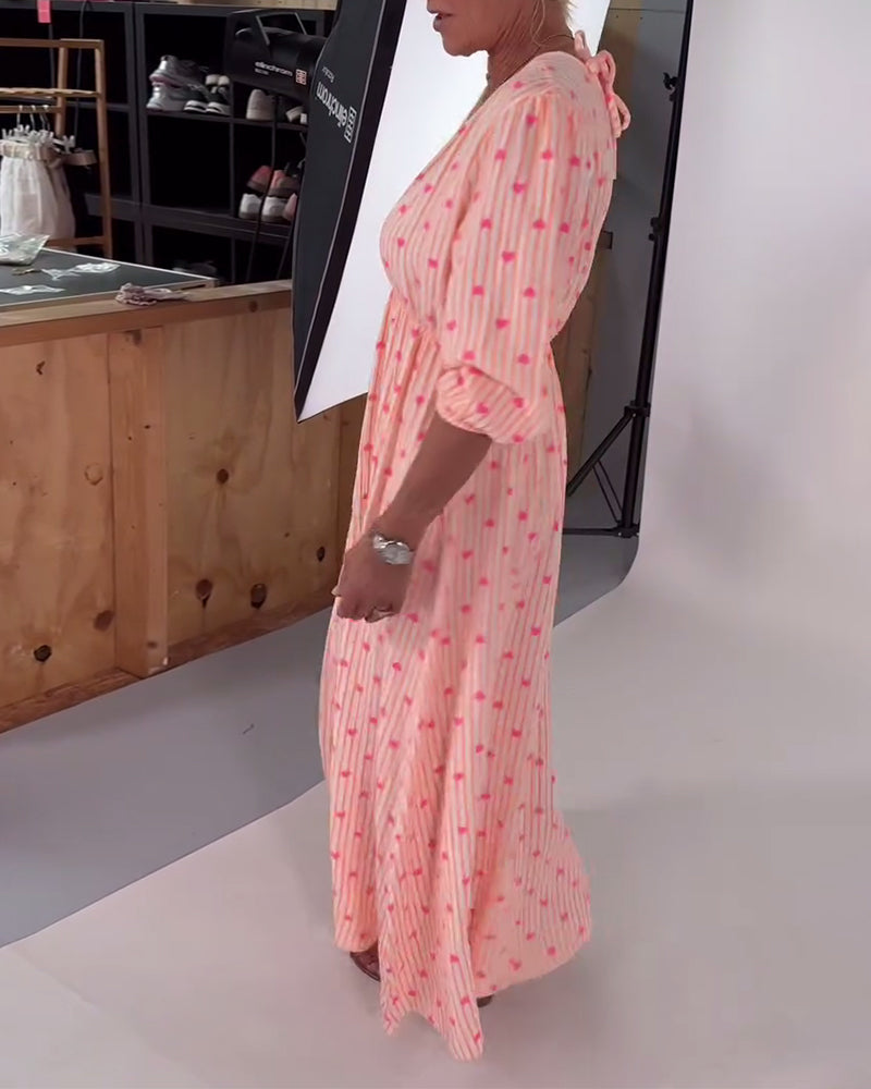 Maisy | elegantes Kleid mit Herzmuster