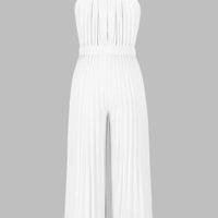 Elen | Plissierter Jumpsuit mit Neckholder-Ausschnitt