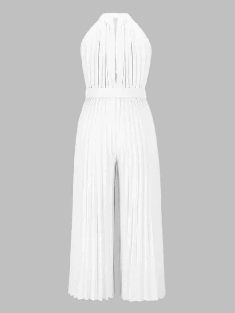 Elen | Plissierter Jumpsuit mit Neckholder-Ausschnitt