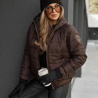 Juria | Kurze, warme Damenjacke mit Kapuze