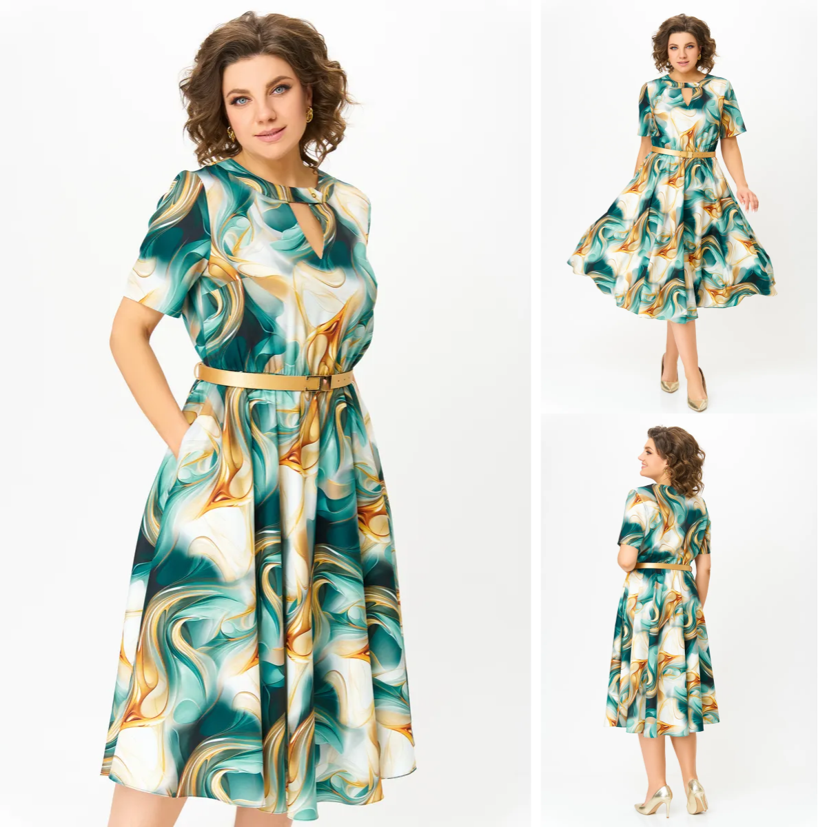 Katie | feminines Chiffonkleid in großen Größen für den Sommer