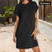 Sani | Texturiertes Strick-T-Shirt-Kleid