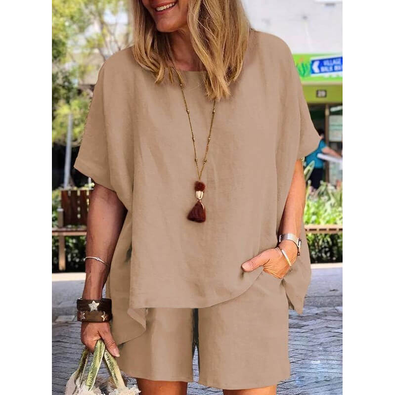 Juliet | Lässiges zweiteiliges Set mit Shorts und kurzen Ärmeln