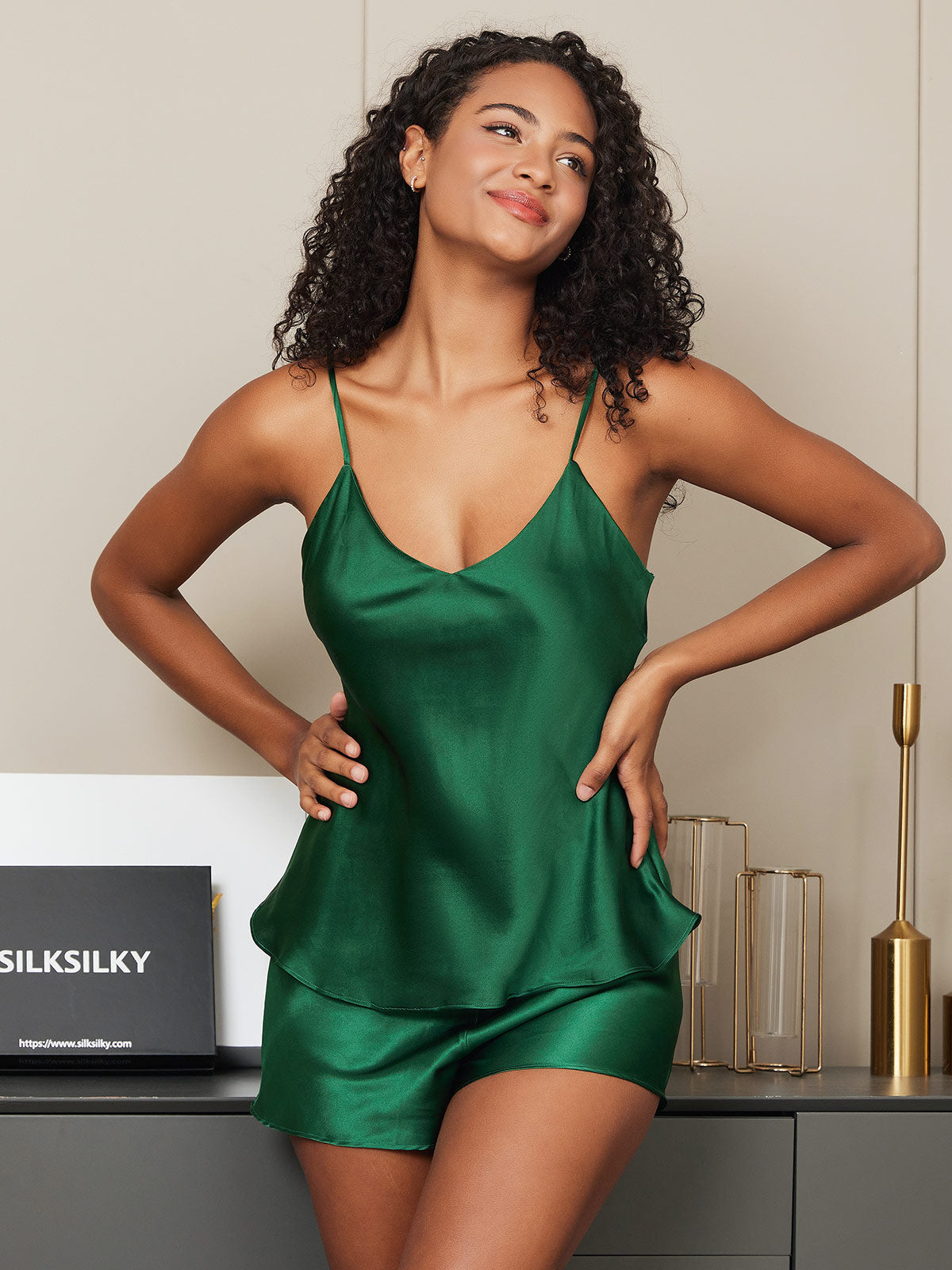 Julie | elegantes Bodysuit-Set aus reiner Seide