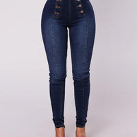 Violetta™ – High-Waist Jeans mit Doppelknopfleiste