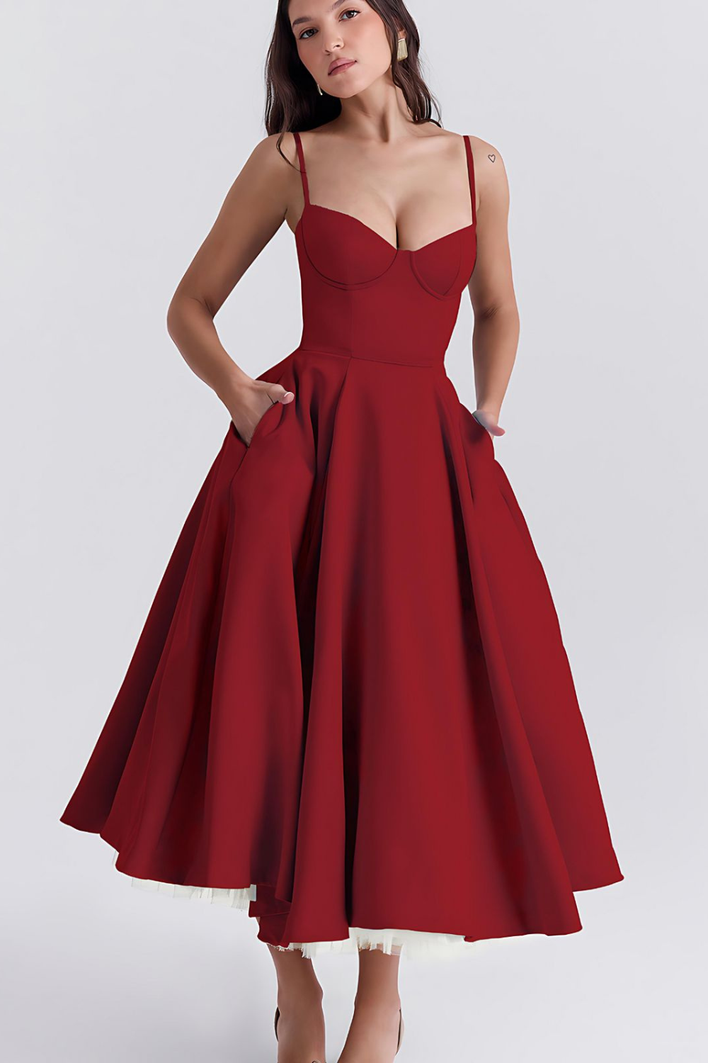 Addison | Lässiges doppellagiges Midikleid für den Alltag