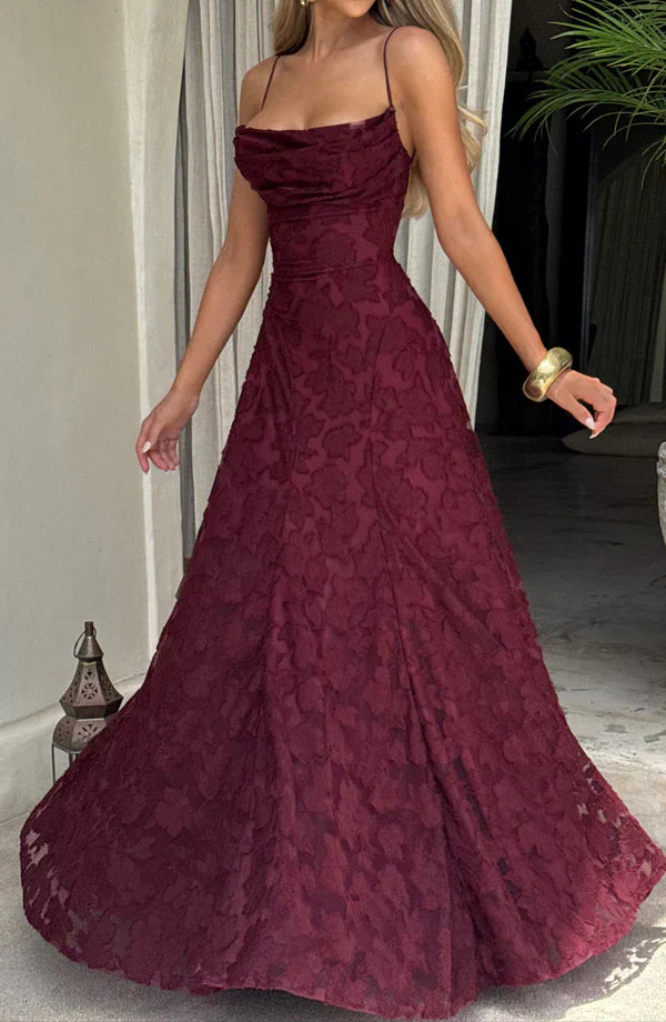 Rosa | Maxikleid mit Spitzendetail