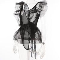 Alyssa | Sexy Bodysuit mit halbtransparenter Spitze für Damen