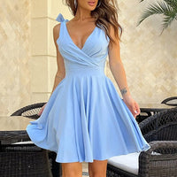 Elliana | Elegantes monochromes Kleid mit Schleife