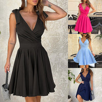 Elliana | Elegantes monochromes Kleid mit Schleife