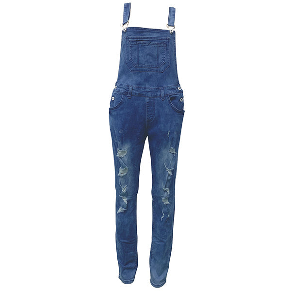 Bethy | Blauer Denim-Overall mit verstellbaren Trägern