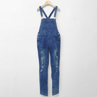 Bethy | Blauer Denim-Overall mit verstellbaren Trägern