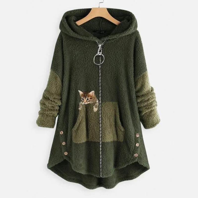 Novia | Kuschelweicher Plüsch-Hoodie mit Print