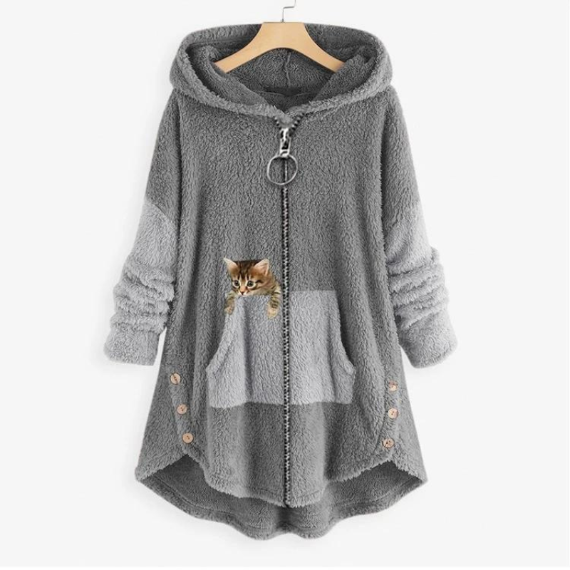 Novia | Kuschelweicher Plüsch-Hoodie mit Print