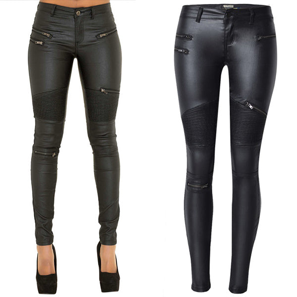 Zoey | Elegante Kunstlederhose mit schmaler Passform