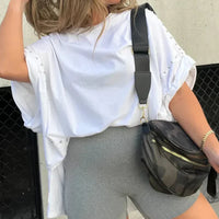 Biella | Trendiges übergroßes T-Shirt mit modernem Keilmuster