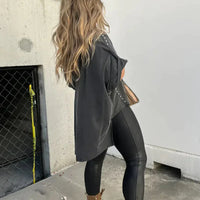 Biella | Trendiges übergroßes T-Shirt mit modernem Keilmuster