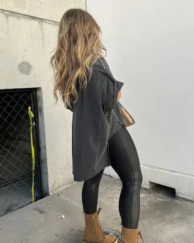 Biella | Trendiges übergroßes T-Shirt mit modernem Keilmuster