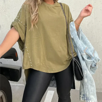 Biella | Trendiges übergroßes T-Shirt mit modernem Keilmuster