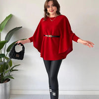 Jacie | Gestrickter Poncho für Herbst und Winter