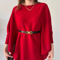 Jacie | Gestrickter Poncho für Herbst und Winter