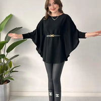 Jacie | Gestrickter Poncho für Herbst und Winter