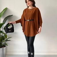 Jacie | Gestrickter Poncho für Herbst und Winter