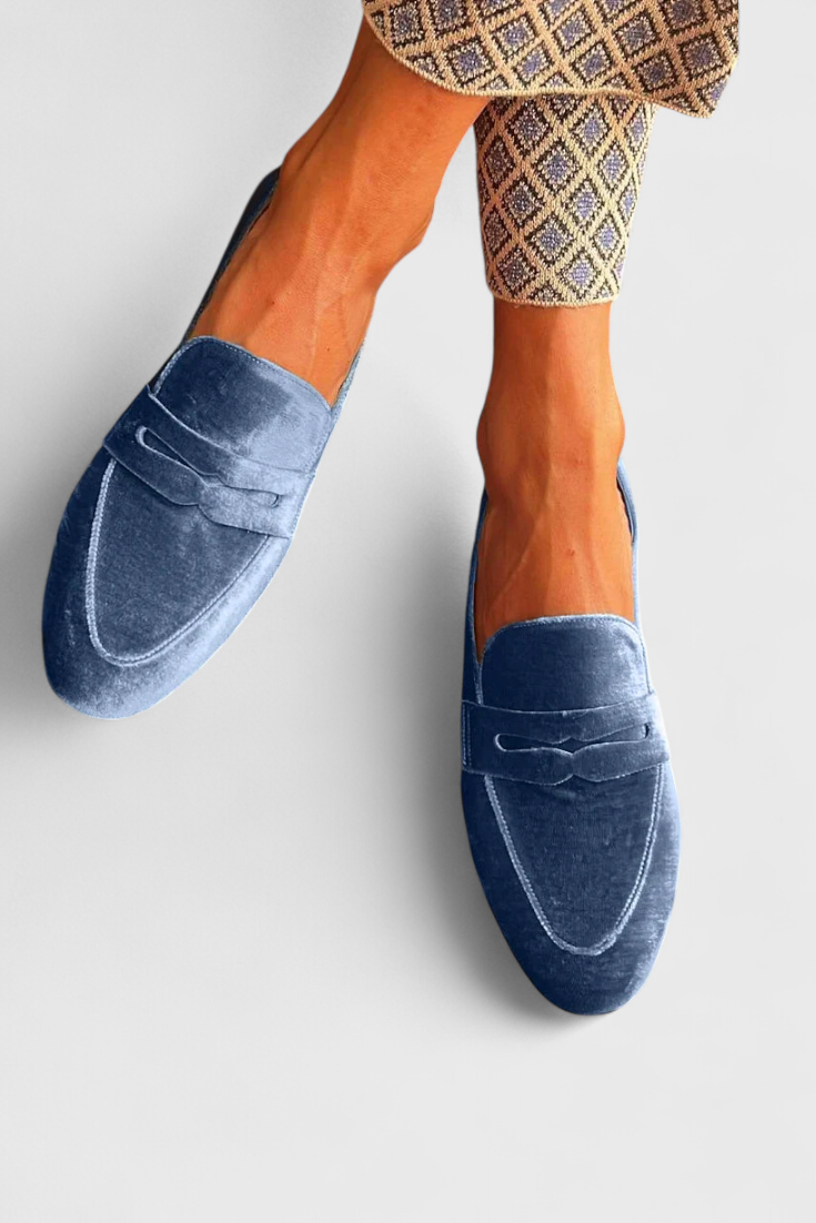 Lhenna | Samt-Loafer im Patchwork-Stil