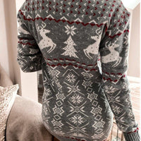 Elina™ - Enganliegendes Weihnachtskleid mit Jacquard-Muster