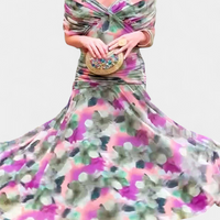 Evelyn | Elegantes Maxikleid mit floralen Details